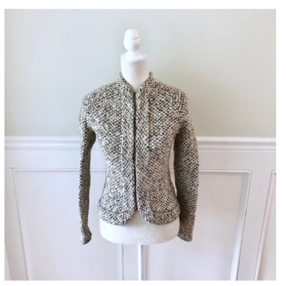 J CREW Handknit Wool Cardigan Blazer Sweater S